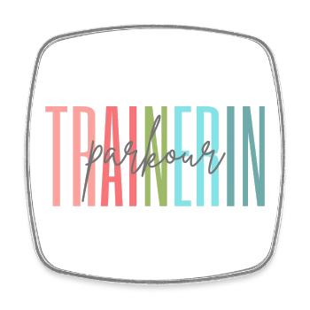 Trainerin Parkour Parkourtrainerin Geschenk - Viereckiger Kühlschrankmagnet - Weiß - Vorne