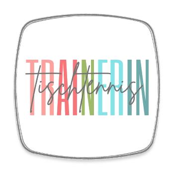Trainerin Tischtennis Tischtennistrainerin - Viereckiger Kühlschrankmagnet - Weiß - Vorne