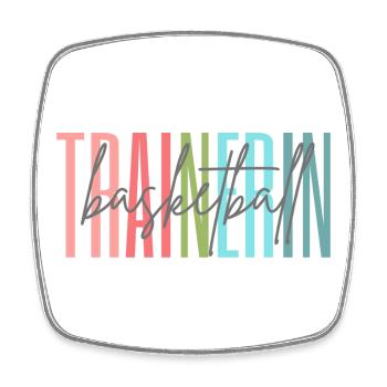 Trainerin Basketball Basketballtrainerin Geschenk - Viereckiger Kühlschrankmagnet - Weiß - Vorne