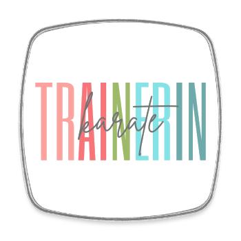 Trainerin Karate Karatetrainerin Geschenk - Viereckiger Kühlschrankmagnet - Weiß - Vorne