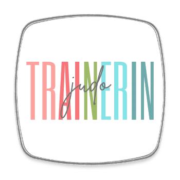 Trainerin Judo Judotrainer Kampfsport Geschenk - Viereckiger Kühlschrankmagnet - Weiß - Vorne