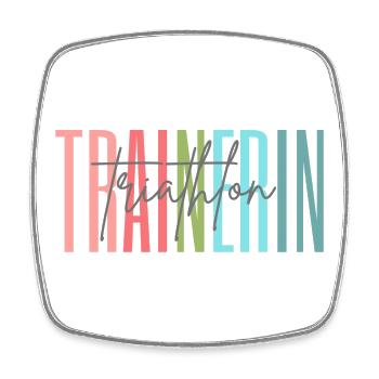 Trainerin Triathlon Triathlontrainerin Geschenk - Viereckiger Kühlschrankmagnet - Weiß - Vorne