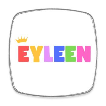 Eyleen! Customizable - Square fridge magnet - white - Front