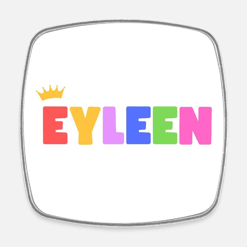 Eyleen! Customizable - Square fridge magnet - white