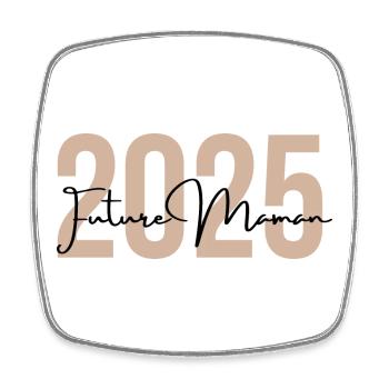 Werdende Mama 2025 - Viereckiger Kühlschrankmagnet - Weiß - Vorne