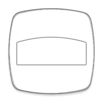 Schreibfeld weiss | text field - Viereckiger Kühlschrankmagnet - Weiß - Vorne