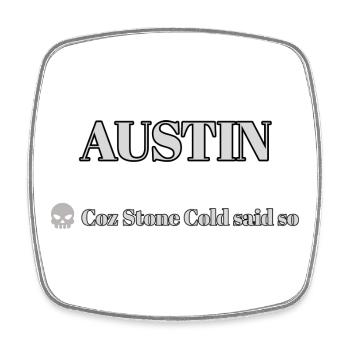 Austin - Viereckiger Kühlschrankmagnet - Weiß - Vorne