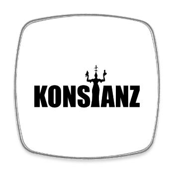 Stadt Konstanz am See - Logo - Imperia - Bodensee - Viereckiger Kühlschrankmagnet - Weiß - Vorne