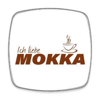 I LOVE MOCHA - Square fridge magnet - white - Front