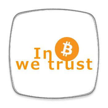 En Bitcoin we trust - Crypto Nerds Investor Exchange - Magnet carré - blanc - Devant