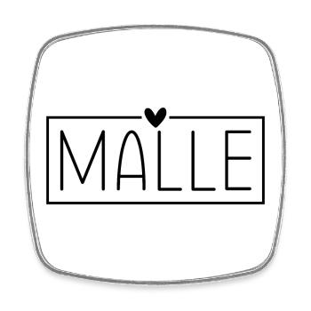Mallorca Malle - Viereckiger Kühlschrankmagnet - Weiß - Vorne