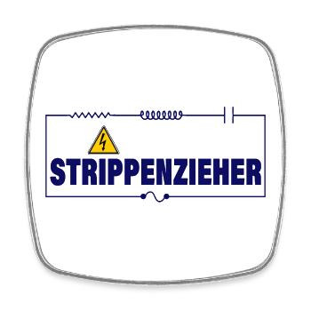 STRIPPENZIEHER - Viereckiger Kühlschrankmagnet - Weiß - Vorne