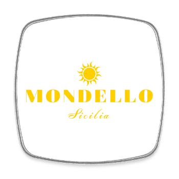 Sunburst Mondello Sicilia Design - Square fridge magnet - white - Front