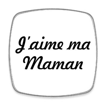 J'aime ma maman - Fête des Mères - Magnet carré - blanc - Devant