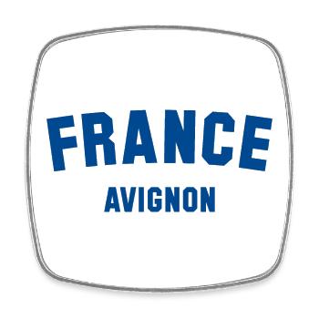 AVIGNON France Frankreich - Magnet carré - blanc - Devant