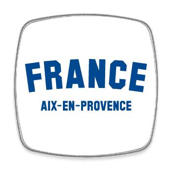 AIX-EN-PROVENCE FRANCE - Viereckiger Kühlschrankmagnet - Weiß - Vorne