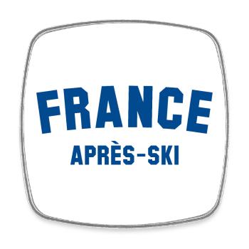 APRES SKI France - Square fridge magnet - white - Front