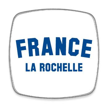 LA ROCELLE, France Frankreich - Magnet carré - blanc - Devant