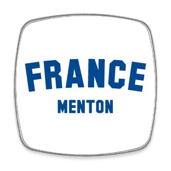 MENTON France Frankreich - Square fridge magnet - white - Front