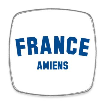 AMIENS France Frankreich - Square fridge magnet - white - Front