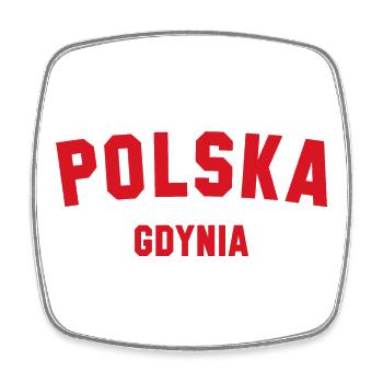 GDYNIA Polska Poland - Square fridge magnet - white - Front