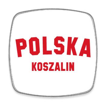 KOSZALIN, Pologne, Pologne - Magnet carré - blanc - Devant