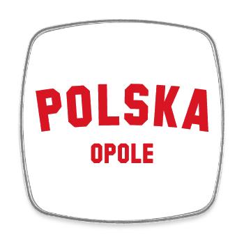 OPOLE Polska Polen - Viereckiger Kühlschrankmagnet - Weiß - Vorne