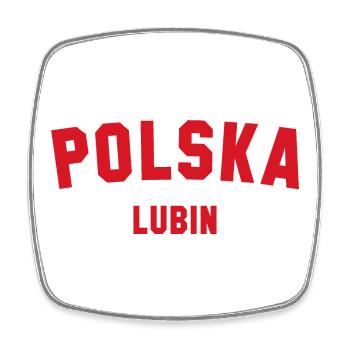 LUBIN Polska Polen - Viereckiger Kühlschrankmagnet - Weiß - Vorne
