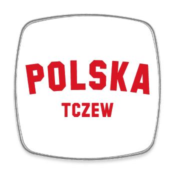 TCZEW Polska Pologne - Magnet carré - blanc - Devant