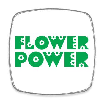 FLOWER POWER - Square fridge magnet - white - Front