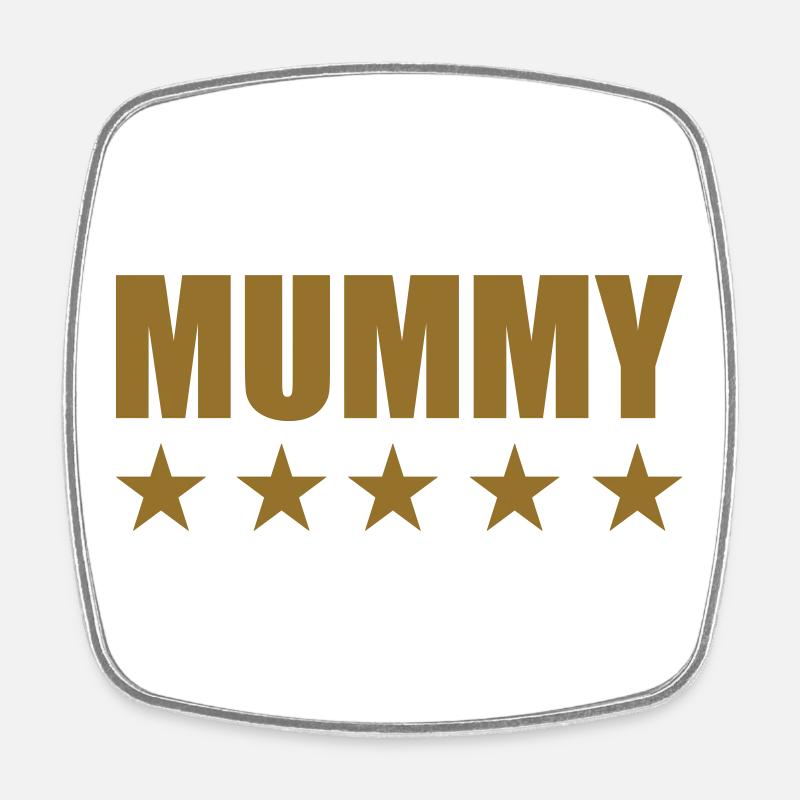 5-Sterne-Mama - Muttertag - Viereckiger Kühlschrankmagnet - Weiß