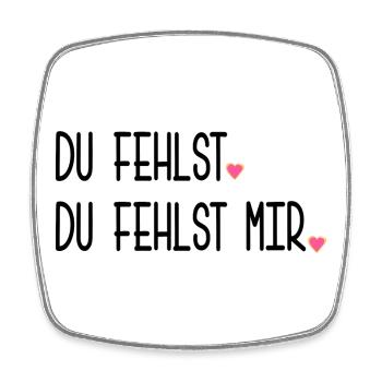 ABSCHIED TRAUER DU FEHLST - Viereckiger Kühlschrankmagnet - Weiß - Vorne