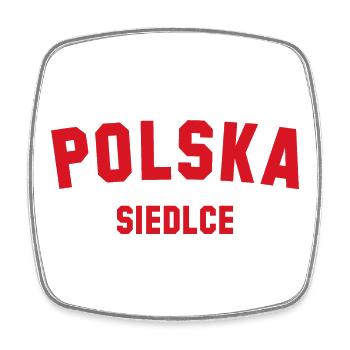 SIEDLCE Polska Poland Polen - Viereckiger Kühlschrankmagnet - Weiß - Vorne