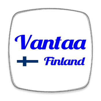 Vantaa Finland Print - Square fridge magnet - white - Front