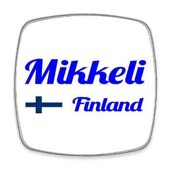 Mikkeli Finnland - Stylische Drucke - Viereckiger Kühlschrankmagnet - Weiß - Vorne