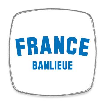 BANLIEUE France - Viereckiger Kühlschrankmagnet - Weiß - Vorne