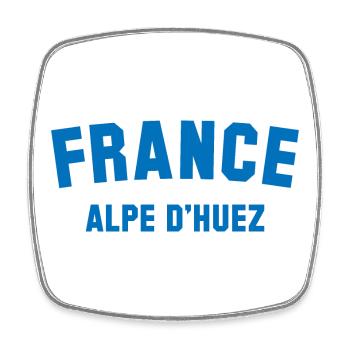 ALPE D HUEZ France - Viereckiger Kühlschrankmagnet - Weiß - Vorne