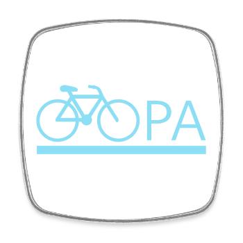 bester Opa Fahrrad Mountainbike Radeln Kritzeln - Viereckiger Kühlschrankmagnet - Weiß - Vorne