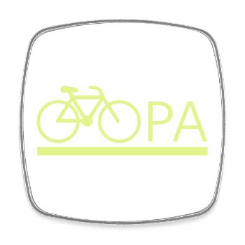 bester Opa Fahrrad Mountainbike Radeln Kritzeln - Viereckiger Kühlschrankmagnet - Weiß - Vorne