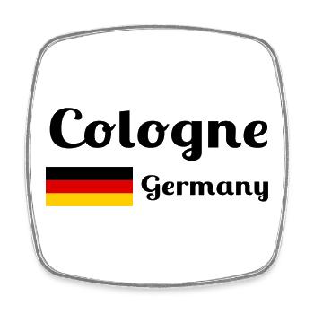 Cologne, Allemagne- Imprimés élégants - Magnet carré - blanc - Devant