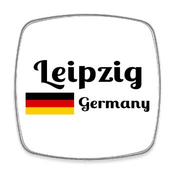 Leipzig, Deutschland - Stilvolle Drucke - Viereckiger Kühlschrankmagnet - Weiß - Vorne