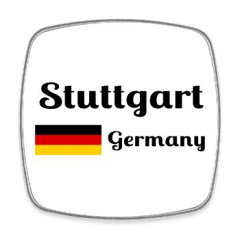 Stuttgart Deutschland - Stilvolle Drucke - Viereckiger Kühlschrankmagnet - Weiß - Vorne