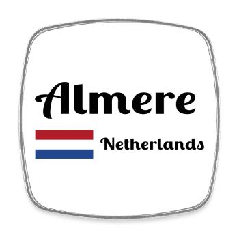 Almere Niederlande - Stilvolle Drucke - Viereckiger Kühlschrankmagnet - Weiß - Vorne