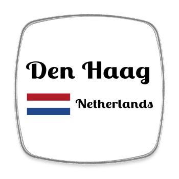 Den Den Haag Niederlande - Stilvolle Drucke - Viereckiger Kühlschrankmagnet - Weiß - Vorne