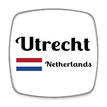 Utrecht, Niederlande - Stilvolle Drucke - Viereckiger Kühlschrankmagnet - Weiß - Vorne