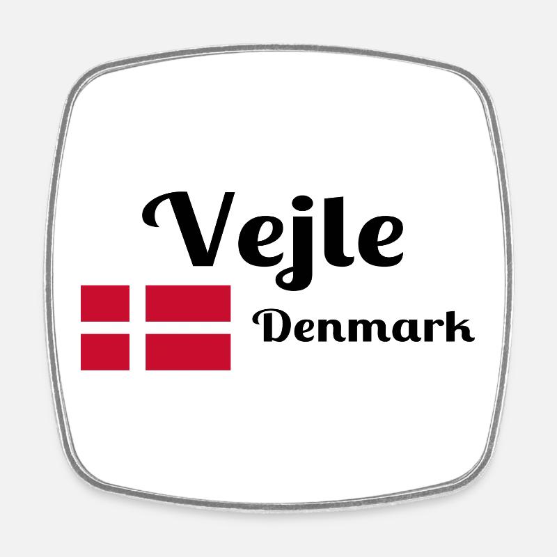 Vejle Danemark - Imprimés élégants - Magnet carré - blanc