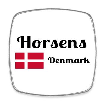 Horsens Danemark - Imprimés élégants - Magnet carré - blanc - Devant