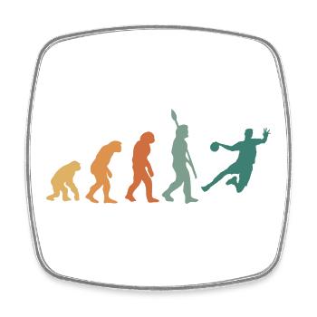 Evolution Handball Retro - Viereckiger Kühlschrankmagnet - Weiß - Vorne