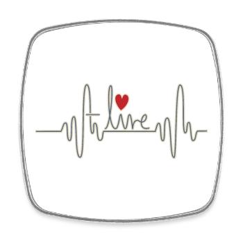 Alive - Square fridge magnet - white - Front
