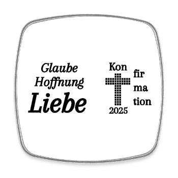 Confirmation 2025 Faith Hope Love Bible - Square fridge magnet - white - Front